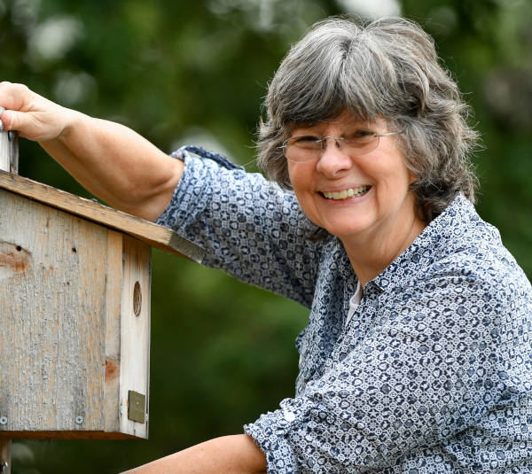 Renee with Bluebird House